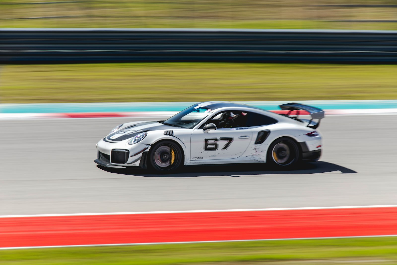 An endurance race car on track